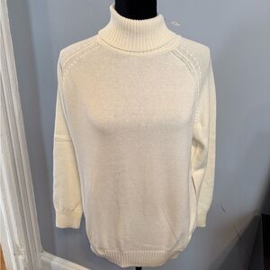 Karen Scott Cream Turtleneck Sweater